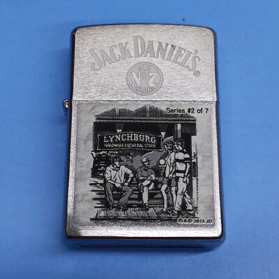 Zippo Jack Daniels Lynchburg #2 of 7 Brush Chrome 28737 | eBay