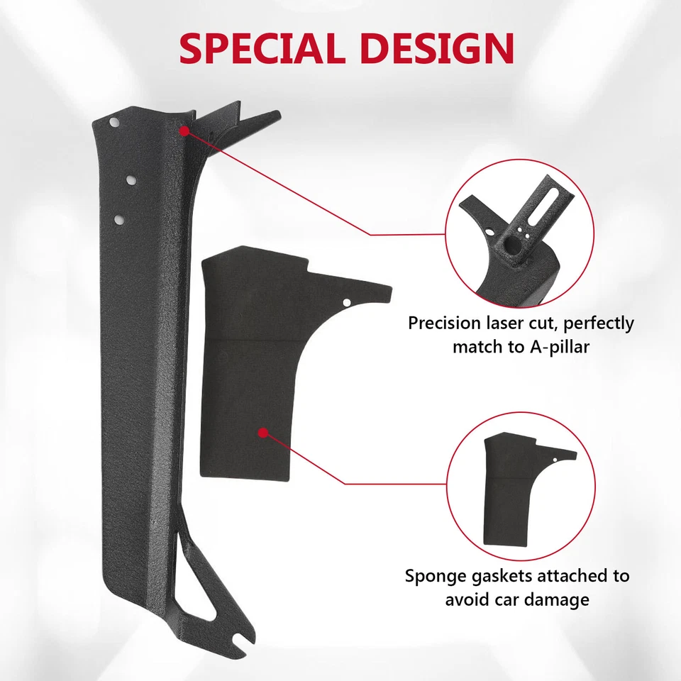 适用于 1997 - 2006 年吉普牧马人 TJ 52 英寸 LED 工作灯条挡风玻璃安装支架 — 第 3/4 张图片