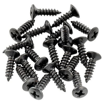 Musiclily 20Pcs Black 2.5x10mm Metric Guitar Mounting Screws For Epiphone LP