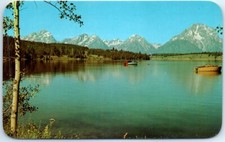 Postcard Teton Range looking across Jackson Lake, Grand Teton National Park - WY