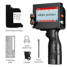 Handheld inkjet printer prints text, batch number, barcode, QR code image