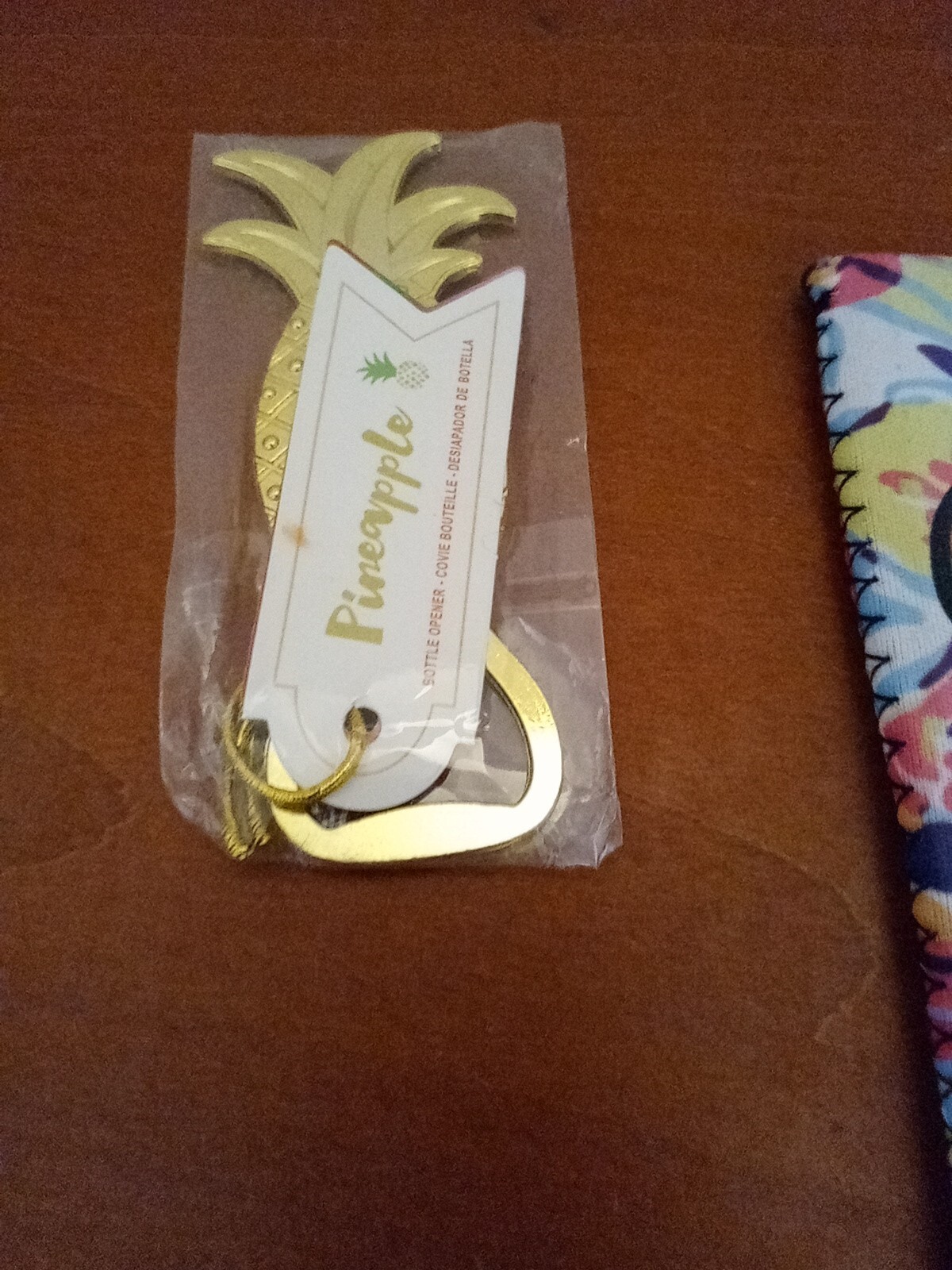 Slim can koozie insulated With Pineapple Bottle Opener.