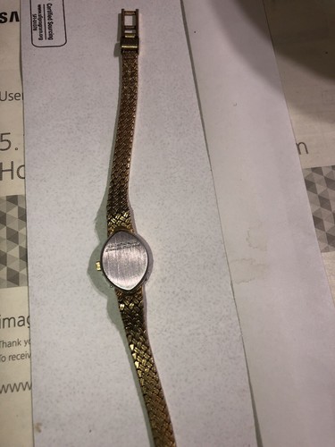 Vintage Elgin Diamond Quartz Watch Ladies Goldtone Color - New Battery - Picture 4 of 4