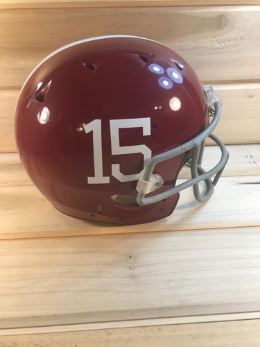 Alabama Crimson Tide NCAA Schutt replica casco marrone #15 senza cinghie - Foto 7 di 13