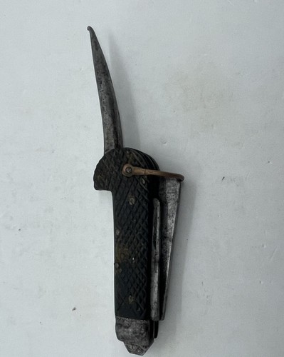 Vintage Military Cutter Tool Knife Horn Handle - Picture 5 of 15