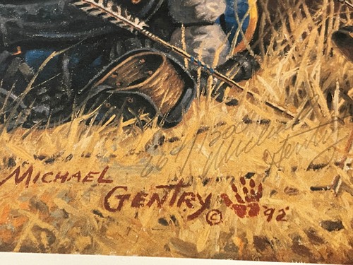 Long Hair's Last Sun by Michael Gentry signed and numbered - Picture 2 of 2