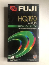 Vintage Fuji Blank VHS Video Tape Cassette Film 6 hours HQ 120 High Quality NFL