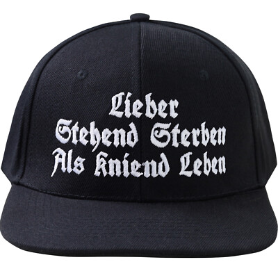 Snapback Kappe | Cap ''Lieber stehend sterben als stehend leben'' | unisex Basecap