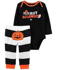 Carter's 2-Piece unisex "My First Halloween" Bodysuit Pant Set Sz 3m NWT