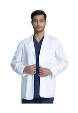 Cherokee Men Scrubs Lab Coat 30" Consultation CK401 XX-Small White
