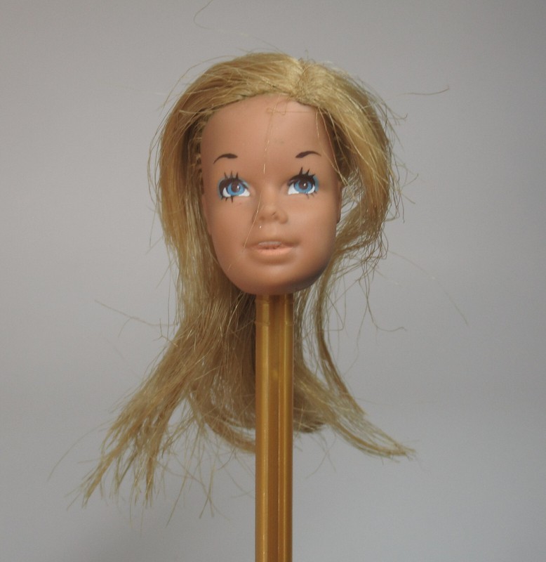 Extremely TLC Malibu Barbie Head Made in Korea Vintage Barbie Stacey Face Mattel