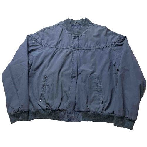 Vintage David Taylor Derby Jacket Mens XL Blue Cup Shoulder Button 