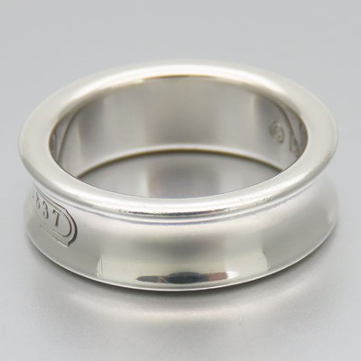 USED TIFFANY&Co. Ring Narrow 1837 US 7-7.5 Silver925 7.6g Silver 