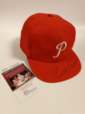 Curt Flood Signed Auto Phillies Baseball Cap Hat JSA -1 #