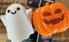 Flashing PUMPKIN Flashing GHOST  SUCTION CUP LED WINDOW LIGHTS HALLOWEEN