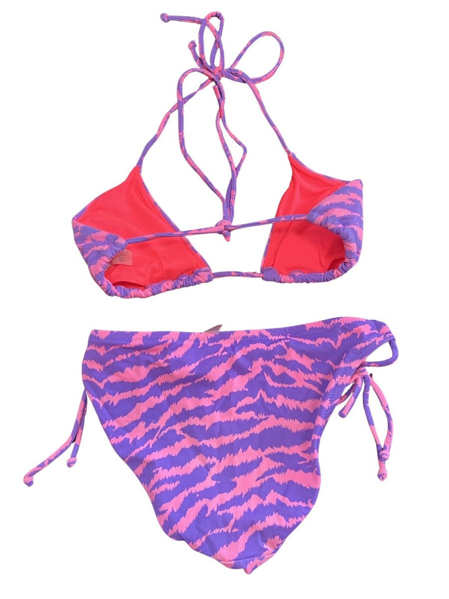 Victorias Secret Purple/Pink Zebra Print Bikini Xs | eBay