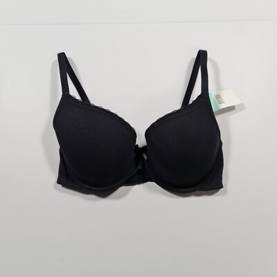 Dorina Damen BH Schwarz 36C Bügel Gepolstert Baumwolle T-Shirt Bra
