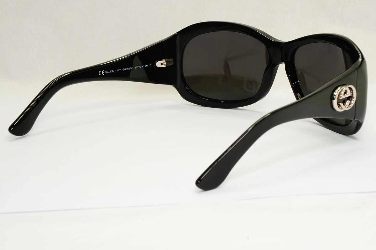 【未使用級✨】GUCCI サングラス GG 2966/S 807Y2 ブラック Gucci Sunglasses 2007 Vintag Black Silver Square Glossy GG 2966/S