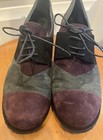 Women Audley London leather heeled color block oxfords sz 8 — photo 1