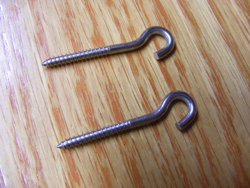 500 Stainless Steel Open Screw Eyes in Size .092 x 1 1/2" For Lure Making - Picture 3 of 4