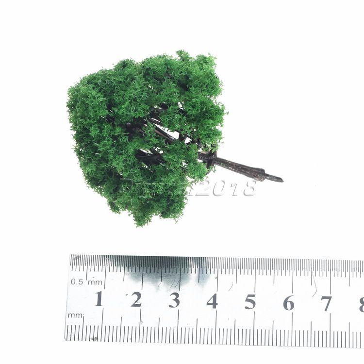 20X Green Trees Model Train Railway Street Wargame Scenery Layout HO 1:100 Scale