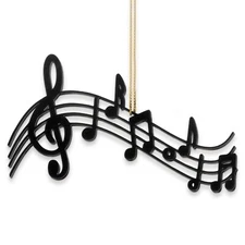 Soaoo Christmas Music Notes Ornament Black Treble Clef Musical Theme Christma...