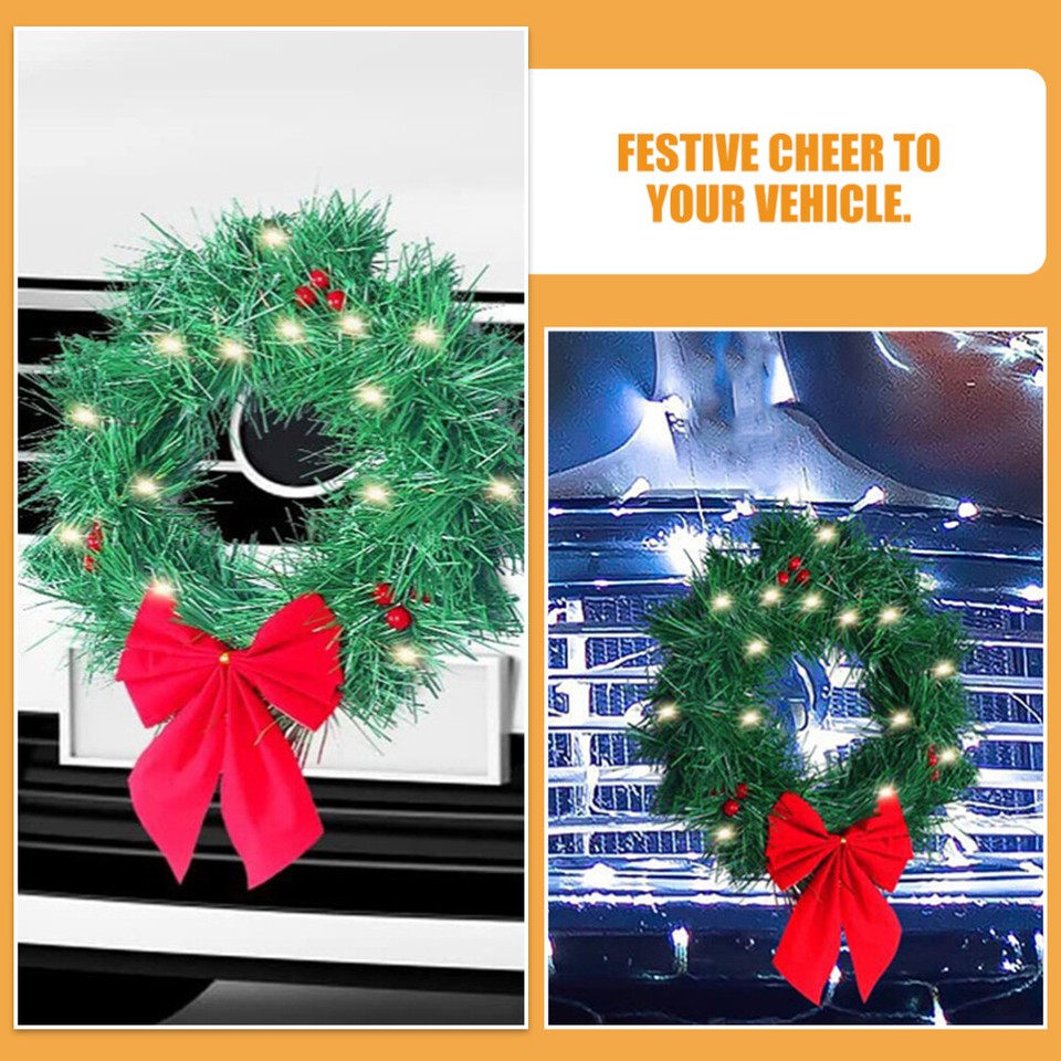 Christmas Layout Props Outdoor Garland Car Decoration Wreath eBay
