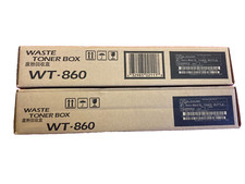 2 x NEW GENUINE KYOCERA WT-860 WASTE TONER BOX BOTTLE (INC VAT)