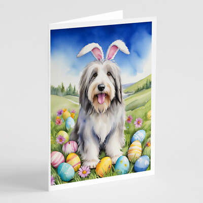 Bearded Collie Easter Egg Hunt Greeting Cards Envelopes Pk of 8 DAC4943GCA7P