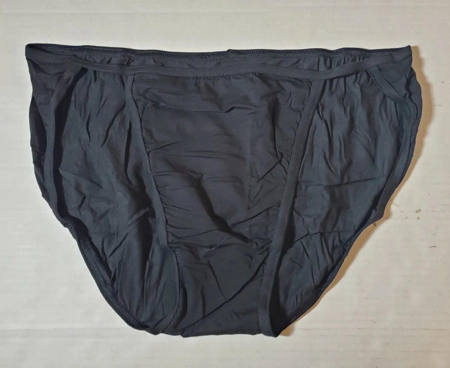 1x NEW Men's Hanes BLACK Flex Fit Stretch Rio String Bikini Underwear