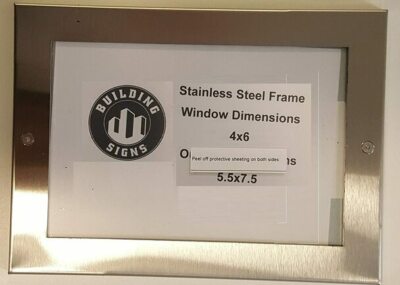 Elevator Permit Frame 4x6 Stainless Steel(Heavy Duty - Aluminum) -REF24-1027