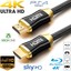 PremiumCord Cavo 4K HDMI 2.0B M/M Ad Alta Velocità, 18 Gbps Con Ethernet, Compatibile Video 4K@60Hz, Deep Color, 3D, Arc, HDR, Dolby TrueHD, Connettori Placcati Oro, Treccia Tessile, Nero/Blu, 1,5 M - Foto 5
