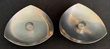 Vintage MCM Kalmar Denmark set Stainless Steel Candle Holder Stelton Atomic