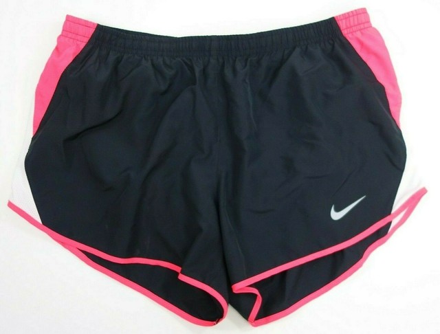 New Nike Womens Athletic Quick Dry Running Inner Briefs Black Neon Pink Shorts L | eBay
