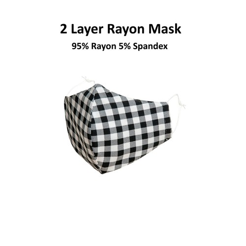 2/4 Pcs x 3D Washable & Reusable Face Mask Plaid & Olive Mask - Picture 13 of 14