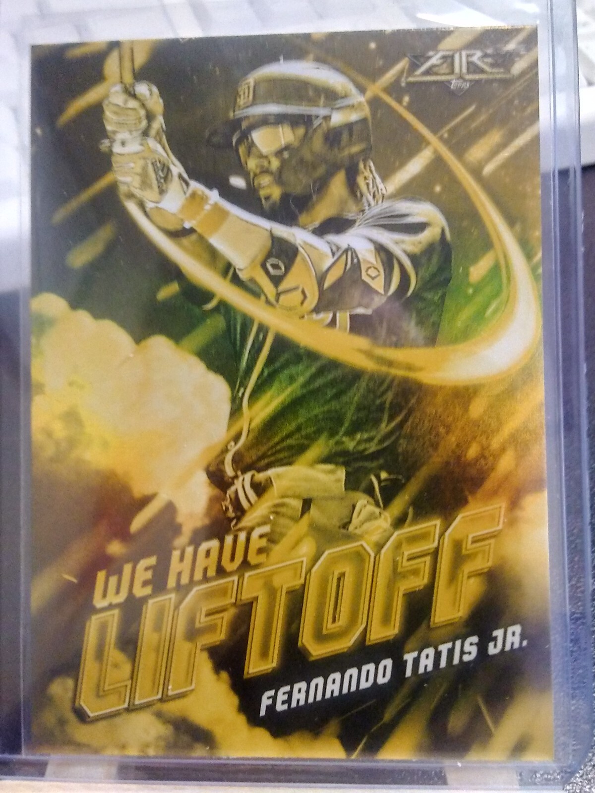 2021 Topps Fire Gold Foil 'WE HAVE LIFTOFF' Fernando Tatis Jr -San Diego Padres-
