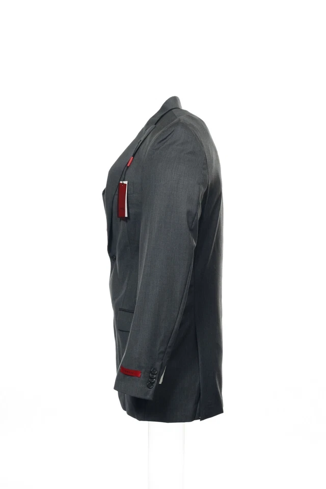 Спортивное пальто Alfani красное мужское серое 100% шерсть на 2 пуговицах - Изображение 4 из 4