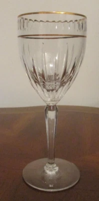 Lenox Ambassador 8" Water Goblets Lead Crystal Glasses Gold Trim New READ