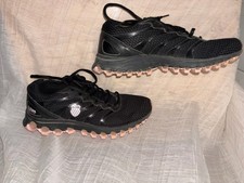 K-Swiss Tubes 200 Women s 8.5 Black/Pink Mesh Lace-Up Cushioned Low Top Sneakers