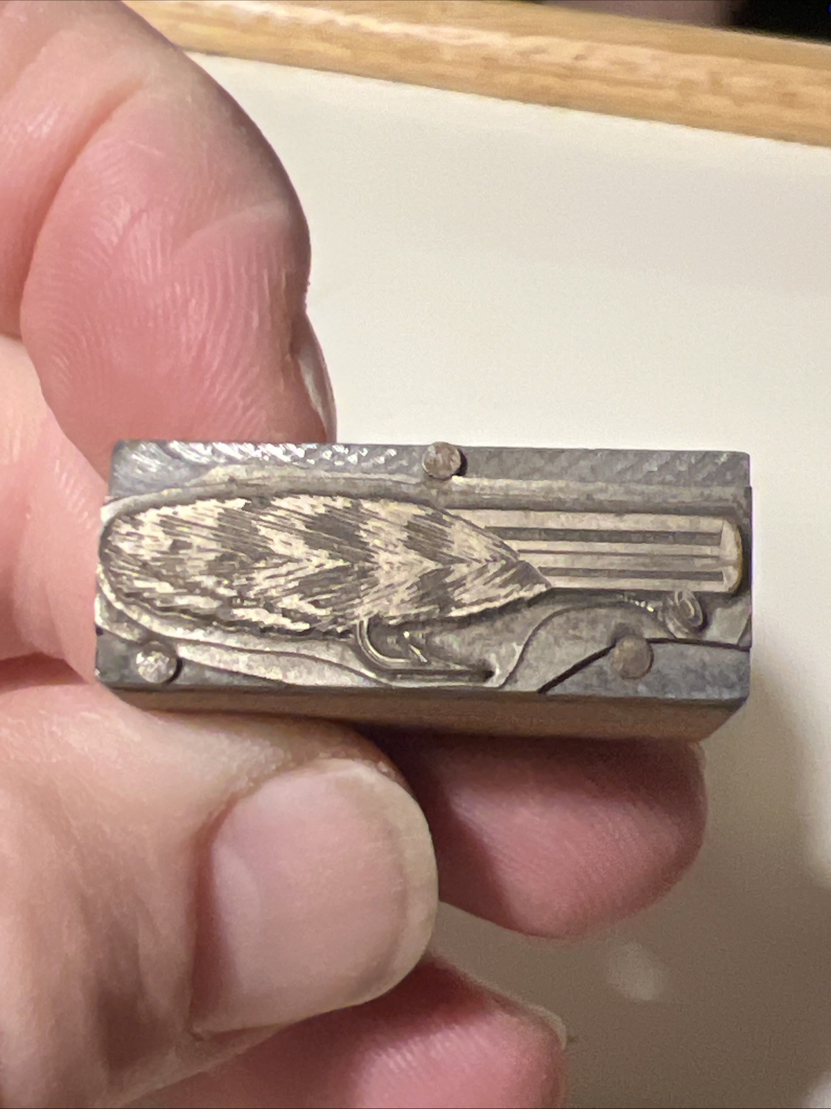 Vintage Fishing Crank Bait Lure Newspaper Printing Plate Block #4 | eBay