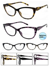 Womens Fashion Small Cat Eye Frame Bifocal Reading Glasses