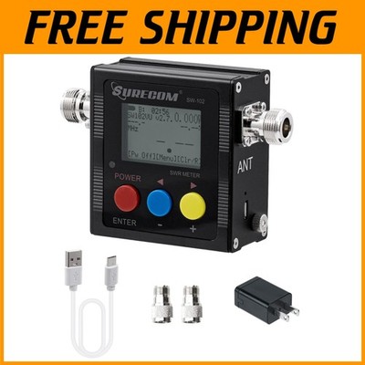 SW-102 Digital VHF/UHF 125-525MHz Antenna Power & SWR Meter - Compact Design
