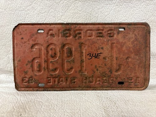 Vintage 1966 Georgia License Plate - Picture 2 of 2