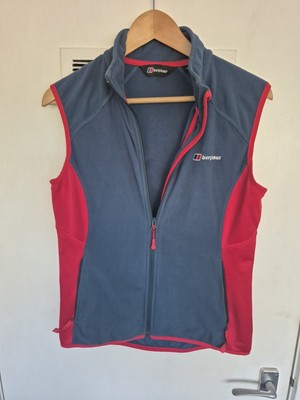 Berghaus Fleece Weste Damen UK12 hellblau Wandern Outdoor Aktiv Camping