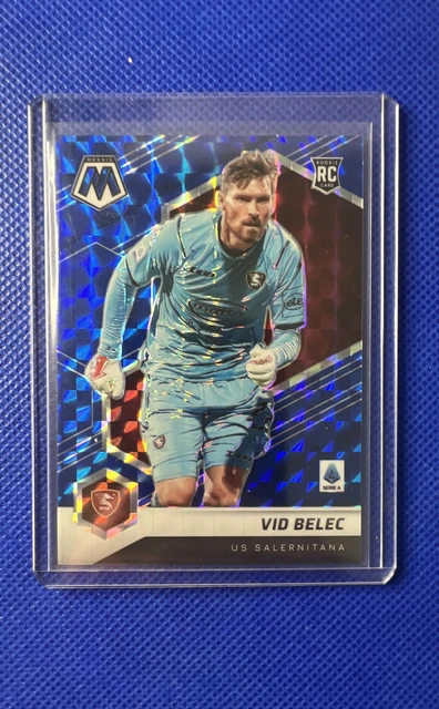 2021-22 Panini Mosaic Serie A - Vid Belec #60 Blue Mosaic Prizm /99 (RC)