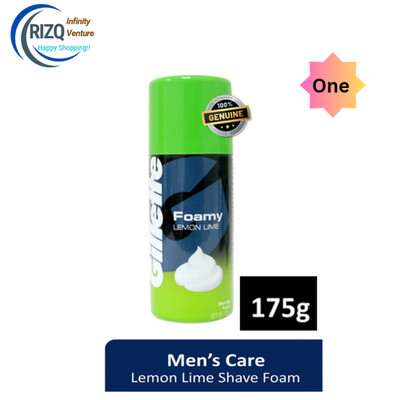 GILLETTE Foamy Lemon Lime Shaving Cream Refreshing 175g  FREE SHIPPING