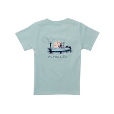 Properly Tied Boys Cast Short Sleeve Tee Marine Mist Pima Cotton T-Shirt