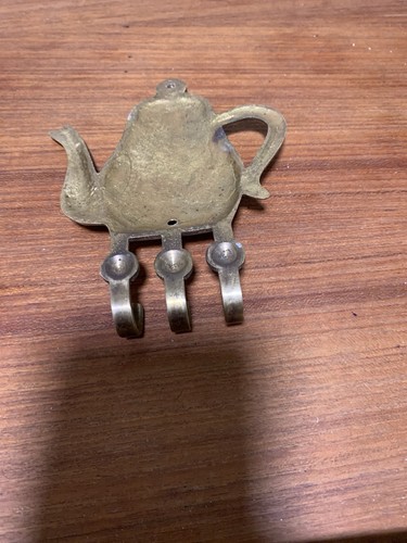 Set Of 3 Vintage Brass Wall Hooks - Picture 5 of 7