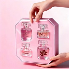 4PCS Women  s Eau De Parfum Gift Set Long Lasting Perfume Fragrance Box
