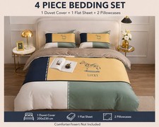 4 Pc Queen Duvet Cover Set 200x230 cm Zebra Bedding Pillowcases